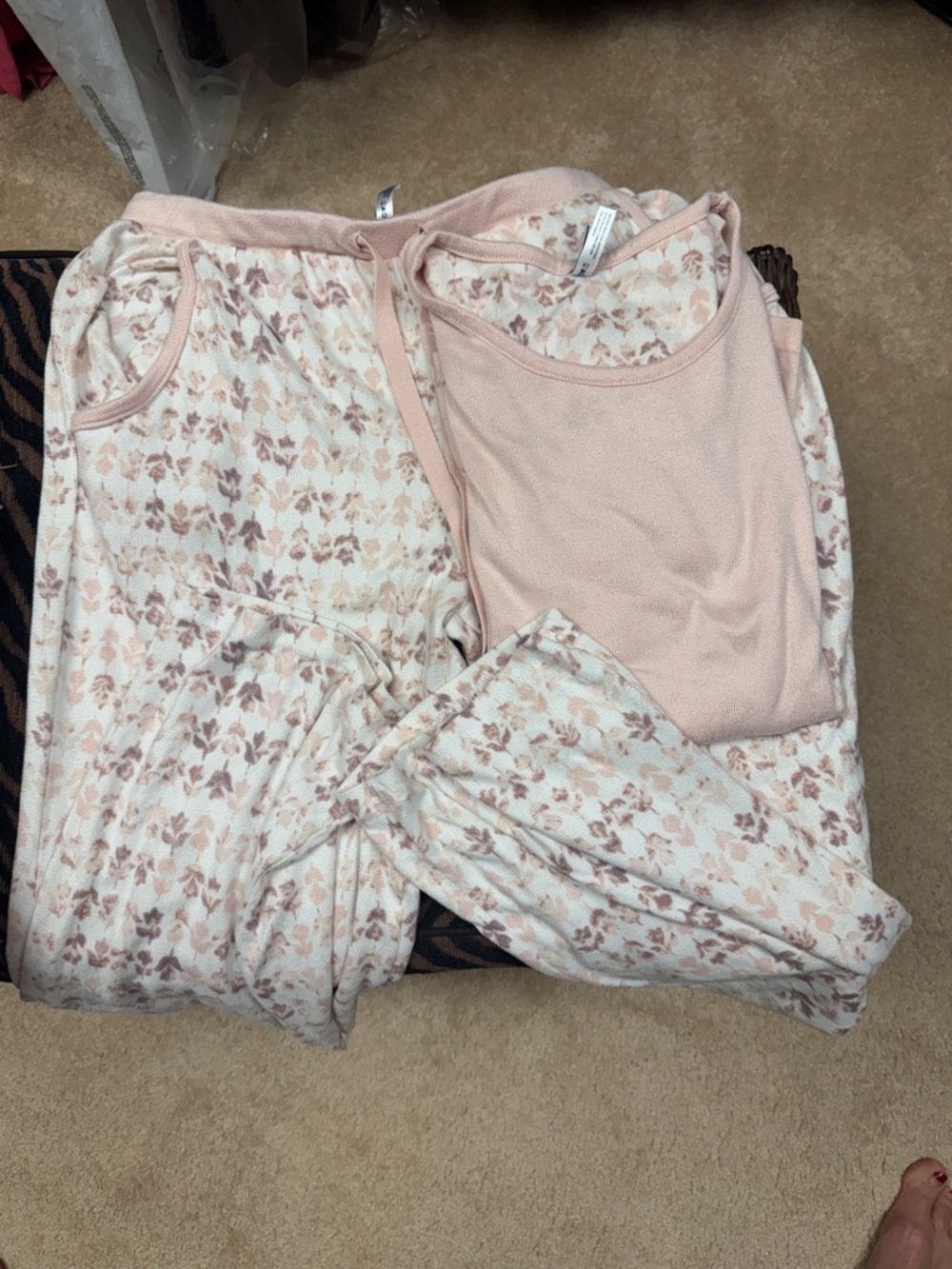 Cozy Pink Floral Loungewear Set